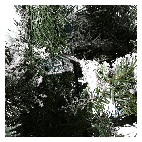 Albero di Natale 340 cm pino innevato con pigne naturali 1000 luci eco led  interno feel real - Officine Monastiche