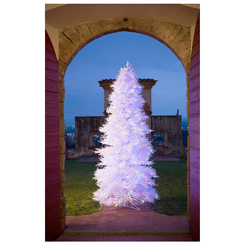 Albero di Natale 210 cm Poly 2400 LED 3 colori Andorra Frosted