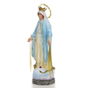 Statua Madonna Miracolosa 60 cm pasta di legno dec. elegante - Officine  Monastiche