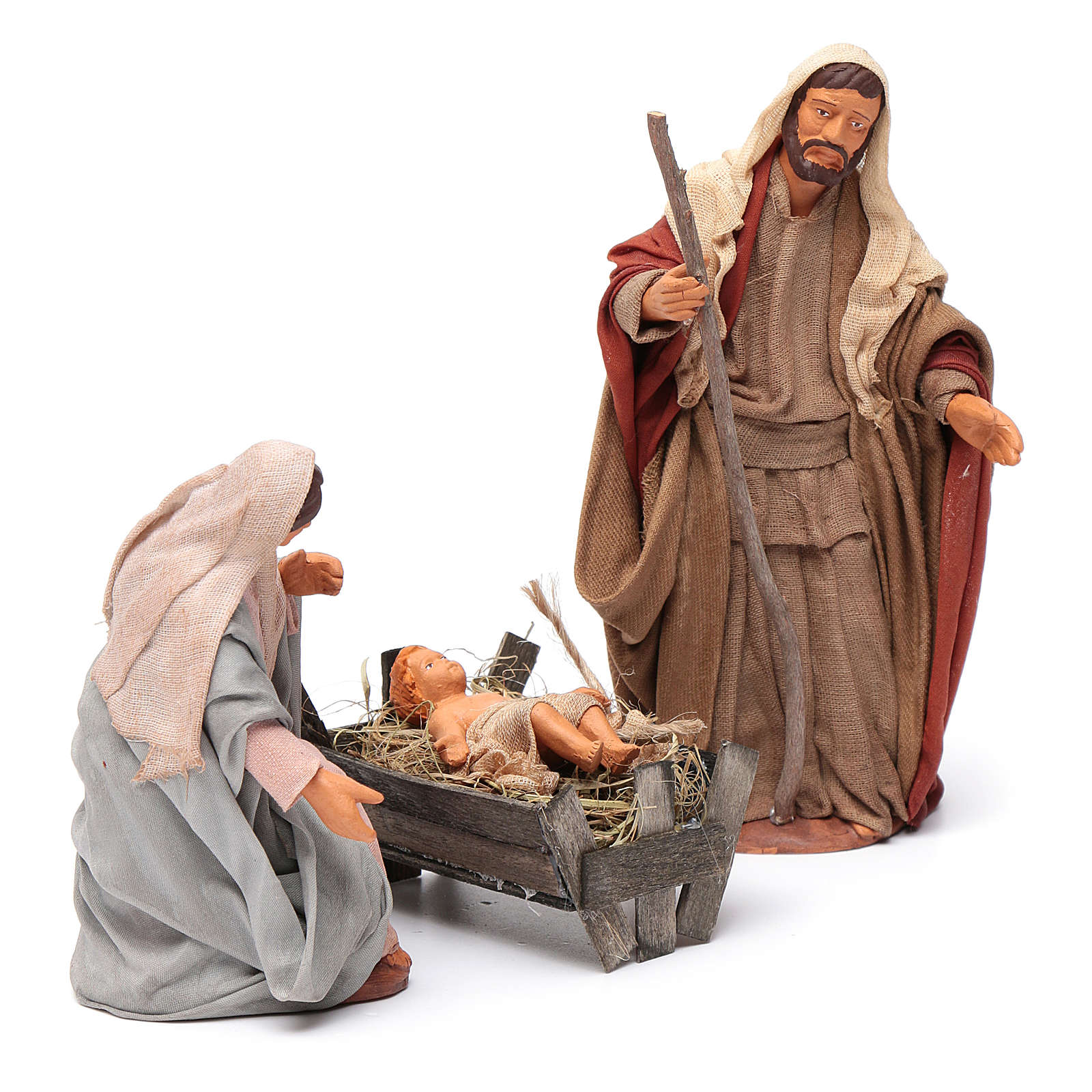 3 Statuine Presepe Nascita 14,20x6,50x19,50 cm