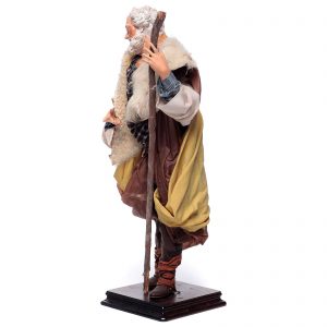 Statuina donna con fieno 35 cm presepe napoletano - Officine